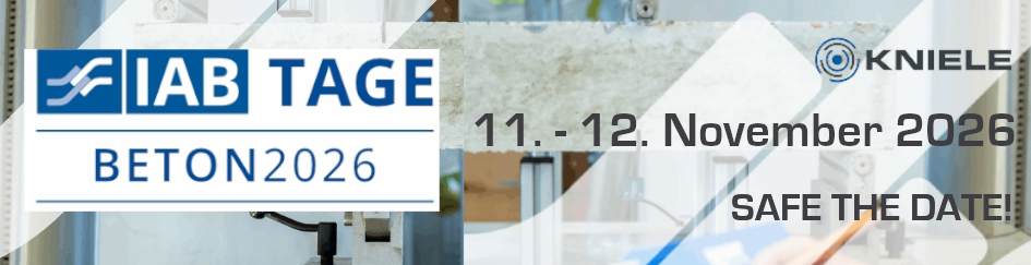 IAB Tage BETON 2026, 11.–12. November 2026, Hinweis „Save the Date“, Veranstaltungsbanner von Kniele