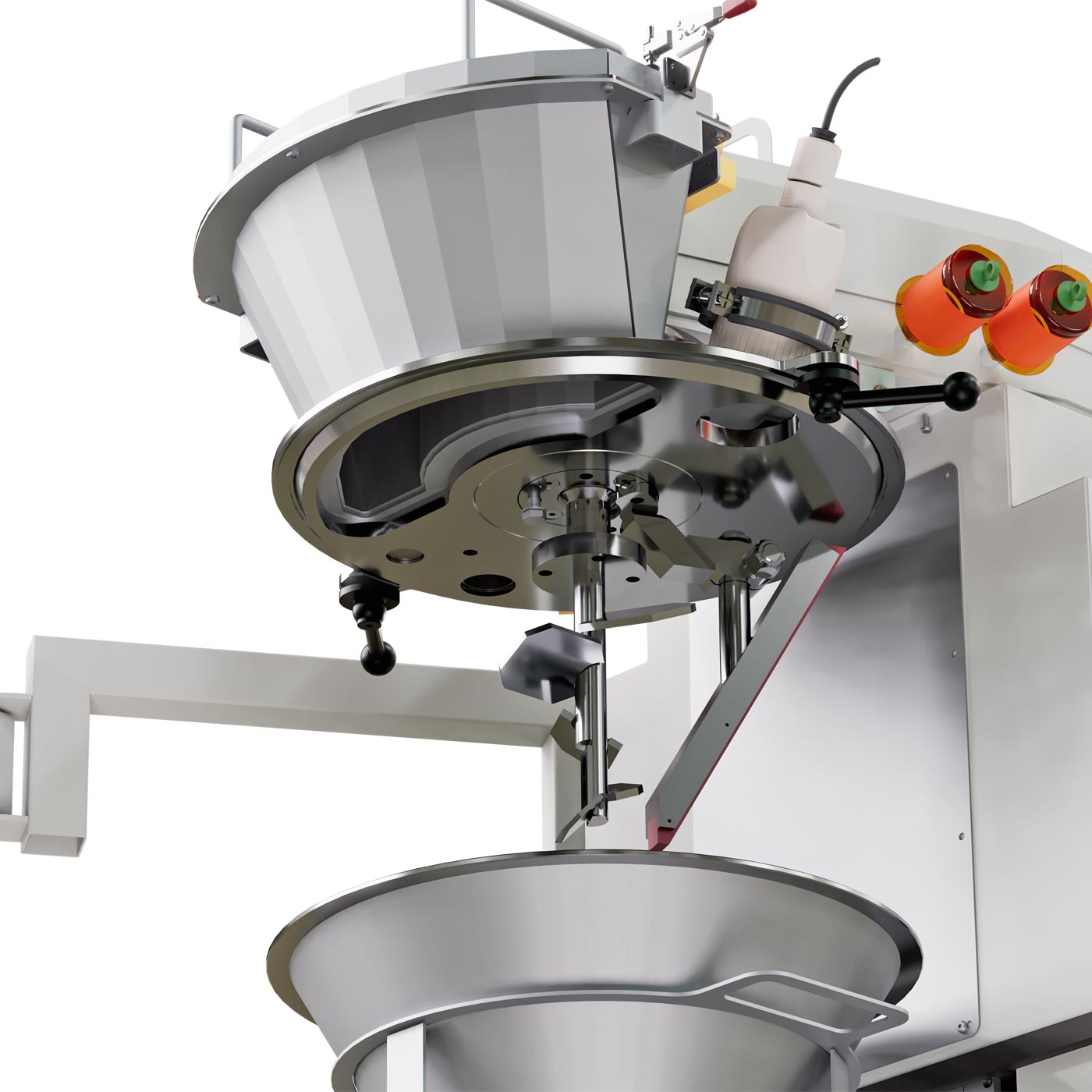 Detailansicht des Konusmischer 5/1 auf Mischwerkzeug