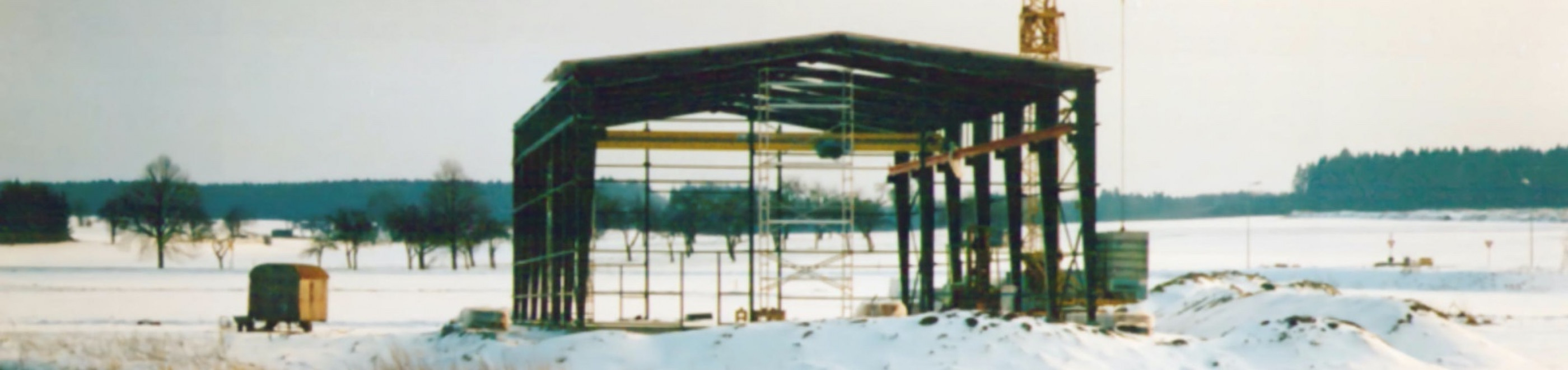 Construction du premier hall de production en 1991